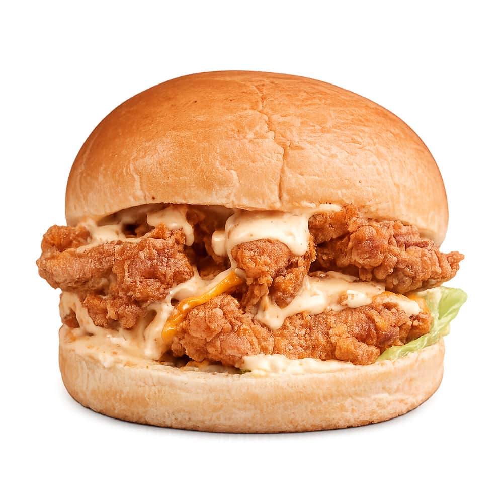 Crispy Double Dose: Double Fillet Chicken Burger